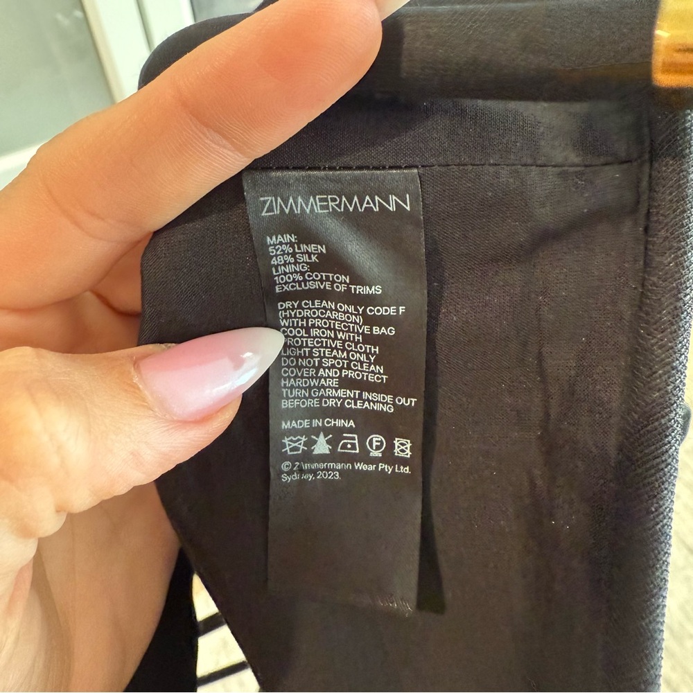 Zimmermann Black Crop Top with Bow Detail - Picture 4 of 5